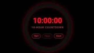 🔴 10 Hour Red Study Timer LIVE ⏳❤️ | Power Focus Countdown | Study With Me | no music