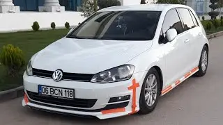 Volkswagen Golf Mk 7 Body Kit Uygulaması  #FibersanTuning | Tk Auto | Ön Ek Ve Yan Marşpiyel Montajı