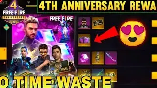 || FREE FIRE 4TH ANNIVERSARY ALL REWARDS REVIEW || IN ONE VIDEO || FF NEW EVENT #freefire #ff #short