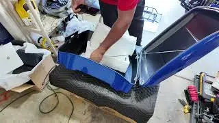 Advanblack Chopped Tour Pack Unpacking and Installation - 2024 Road Glide Burst Blue