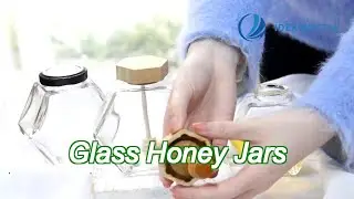 oem 3oz 6oz 8 oz glass honey jars hexagon pot in bulk