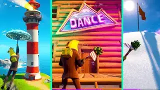 Land at Lockie&rsquo;s Lighthouse, Apres Ski, and Mount Kay in Fortnite Season 2