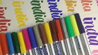 Brush Pen Calligraphy For Beginners I India Name Calligraphy I Manvisa Arts I Comment Your Country