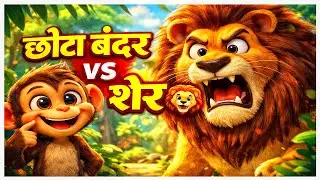 Clever Monkey vs Lion | Best Moral Story for Kids