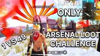 Only Arsenal loot Challenge🔥| Br Ranked | 1 Vs 49 | Hawkeye In His Form |GrandMaster Lobby|#freefire