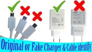 How to check buy best original USB charging cable lead & power adopter charger for mobile phone Tu35