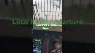 loco pilot departure signal and horn , loco pilot duty in railway #railway #locopilot #shorts