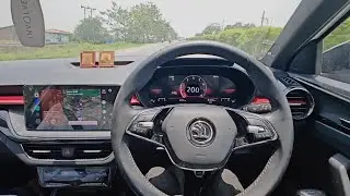 POV 100kmph+ on NH-23 | Blasting music in Slavia Monte Carlo 1.0.