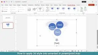 How to apply 3d style into SmartArt in PowerPoint mac