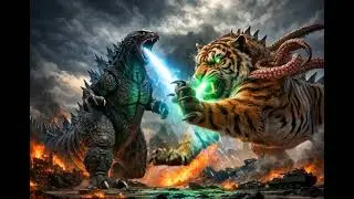 Godzilla vs. Giant Lovecraft Monster Tiger