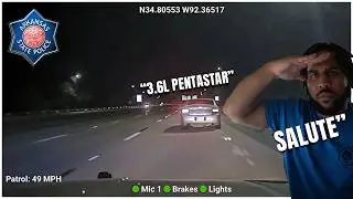 PERFECT CHASE | V6 Charger does Arkansas State Police DIRTY AS F*** then goes GHOST!