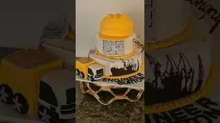 Black Fondant Decorating Idea | Graduation Cake Design | Civil Engineering Themed Graduation Cake