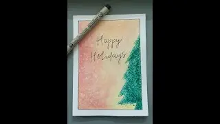 Day 1 Salt watercolour technique, 20 days challenge post card making/greetings card cover making