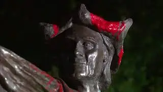 Christopher Columbus statue vandalized in Houston