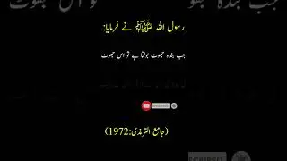 Jab Banda Jhoot Bolta Hai | Hadees Mubarka In Urdu #shorts #islam #allah #hadees #trending