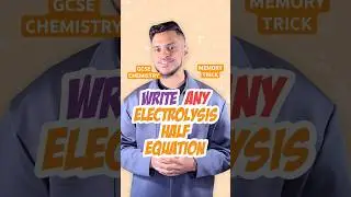 MEMORY TRICK! How to memorise how to write Electrolysis Half Equations! #gcse #science #chemistry