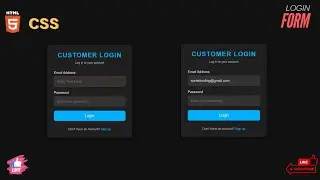ASMR Coding Experience: Stylish customer Login Form with HTML & CSS!