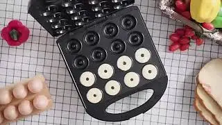 1Pc Mini Donut Maker Machine For Kids Snack Breakfast Desserts With 16 Doughnuts Holes