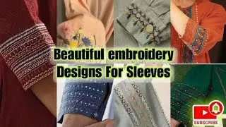 Beautiful Embroidery Designs on Sleeves | Latest Hand Embroidery Ideas 2025#viral #trending 