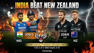 IND vs NZ T20 Thriller | India Beat New Zealand by 7 Wickets | Series 2-0 Lead