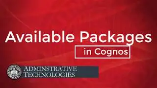 Available Packages in Cognos