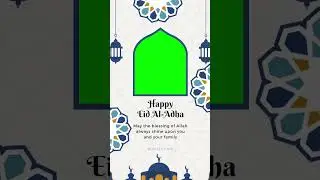 Happy Eid Al Adha Green Screen Video #shorts #pixelyx