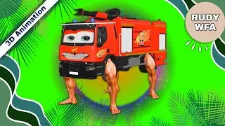 green screen Anomali fire Truck