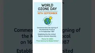🌍 World Ozone Day 2025 | 16th September | Theme: From Science to Global Action 🌱