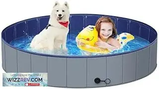Dog Pool for Large Dogs Kiddie Pool Hard Plastic Dog Bathtub Portable Review