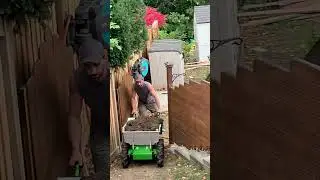 BATTERY POWER BARROW ELECTRIC MINI DUMPER KT-MD300E WORKING IN Landscaping