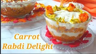 CARROT RABDI DELIGHT WITH INSTANT RABDI RECIPE | CARROT HALWA || Food Fiction ||