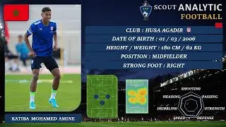 KATIBA MOHAMED AMINE  ( PART 1 / 2024 - 2025 ) ( MIDFIELDER - HUSA / MOROCCO )