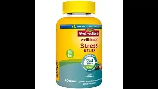 Nature Made Wellblends Stress Relief Gummies, L theanine 200mg to Help Reduce Stress with GABA 100mg