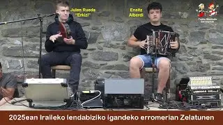 202509070201 Enaitz Alberdi eta Julen Rueda Trikitilariak Iraileko erromerian Zelatunen.