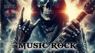 Epic Instrumental Rock: A Skeletal Guitarist in a Dark Fantasy Realm
