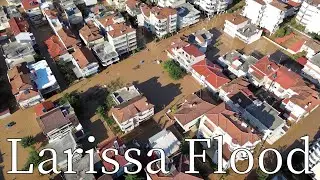 Larissa flood, Greece (09.09.2023) - by drone [4K]. #flood