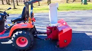 Kubota Loftness snow blower fan hack then wind velocity check.