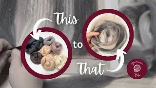 This to That: Blending dreamy neutrals and dizzing it off the blending board into roving
