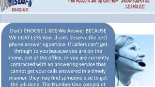 1-800 We Answer : Telephone Answering Services, NY 10001