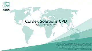 Webinar: Cordek Solutions CPD