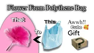 How to make a flower with polythene| My Cute Parcel opening 🥰😍