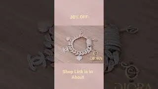 S925 two tone charm bracelet #bracelet #silver #charms #twotone #precious #jewelry #youtubeshorts