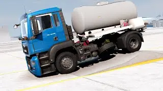 BeamNG Drive - Updated MAN TGS Fertilizer Truck Suspension Testing