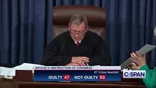 U.S. Senate ACQUITS President Trump on Article II: Obstruction of Congress, 47-53.