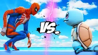 SPIDERMAN VS POKEMON (Squirtle) - Zenigame vs Spider-Man (PS4)