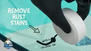 YOU CAN remove rust stains from pool..chlorine tab