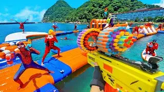 Nerf War | Water Park & Spa Battle 41 (Nerf First Person Shooter)