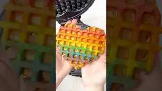 Rainbow waffle for Pride #waffle #waffles #brunch #breakfast #breakfastideas