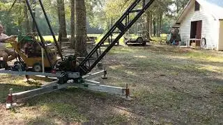 Testing homemade crane