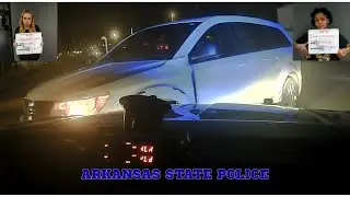 Females w/ felony robbery warrants flee from Arkansas State Police #pursuit  #chase #pit